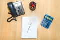 Finance desk with laptop Royalty Free Stock Photo