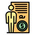 Finance document loan icon vector flat Royalty Free Stock Photo