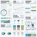 Finance, economy and business vector infographic elements Royalty Free Stock Photo