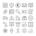 Finance and Economy Isolated Vector icons set every single icon can be easily modify or edit