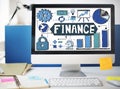 Finance Financial Economy Budget Bookkeeping Concept Royalty Free Stock Photo