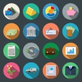 Finance flat icons set