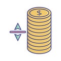 Finance flat vector icon which can easily modify or edit Royalty Free Stock Photo