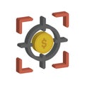 Finance focus isometric style Vector Icon which can easily modify or edit