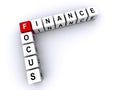 Finance Focus word block on white