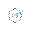 finance, gear, goal 2 colored line icon. Simple colored element illustration. gear, goal icon outline symbol design from finance Royalty Free Stock Photo