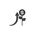 Finance grow vector icon