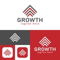 Finance growth Logo Template Design.Business arrow up icon. Vector illustration.Silhouette. Symbol of financial independence Royalty Free Stock Photo