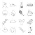 Finance, history, country and other web icon in outline style.Fitness, sport, business icons in set collection.