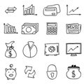 Finance icons Royalty Free Stock Photo