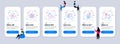 Finance icons set. Included icon as Versatile, Presentation board, Loyalty tags. Vector