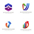 Finance and investment logo and icon design