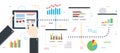 Finance investment planning with analytics chart