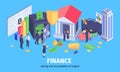 Finance Isometric Composition Royalty Free Stock Photo