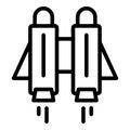 Finance jetpack icon outline vector. Work skill