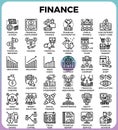 Finance line icons