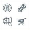 finance line icons. linear set. quality vector line set such as supermarket, statistics, currency Royalty Free Stock Photo