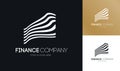 Finance logo abstract line style Royalty Free Stock Photo