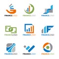 Finance logo for business vector set design Royalty Free Stock Photo