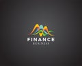 finance logo creative color design template