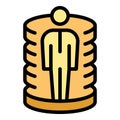 Finance manager icon vector flat