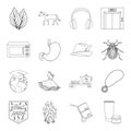 Finance, medicine, cooking and other web icon in outline style.hunting, tradition, cosmetics icons in set collection.