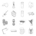 Finance, medicine, cooking and other web icon in outline style.lighting, education, medicine icons in set collection.