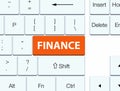 Finance orange keyboard button