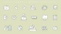 Finance and Payments concept line style vector icons set.