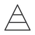 Finance pyramid line icon