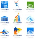 Finance and real estate logos and icons Royalty Free Stock Photo
