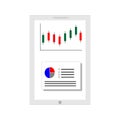 Finance repoet and technology ipad Royalty Free Stock Photo