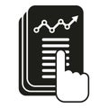 Finance report icon simple vector. Business digital Royalty Free Stock Photo