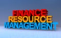 finance resource management on blue Royalty Free Stock Photo