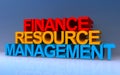 finance resource management on blue Royalty Free Stock Photo