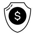 Finance security vector icon isolated on white background Royalty Free Stock Photo