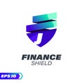 Finance Shield Alphabet Logo J Royalty Free Stock Photo