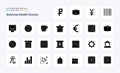 25 Finance Solid Glyph icon pack Royalty Free Stock Photo