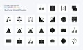 25 Finance Solid Glyph icon pack Royalty Free Stock Photo