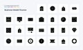 25 Finance Solid Glyph icon pack Royalty Free Stock Photo