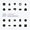 20 Finance Solid Glyph icon Pack like discount display analytics analytics graph Royalty Free Stock Photo