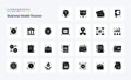25 Finance Solid Glyph icon pack. Vector icons illustration Royalty Free Stock Photo