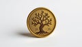 a finance themed board game token shaped like a sprouting tree Royalty Free Stock Photo