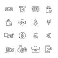 Finance thin line icon set 2, vector eps10