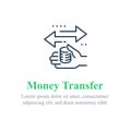 Finance transfer, send money, instant payment, financial service, fast cash loan Royalty Free Stock Photo