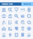 25 Finance. Two Color icons Pack. vector illustration