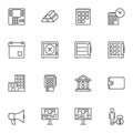 Finance Universal line icons set