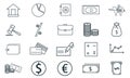 Finance vector icons flat style used for website.