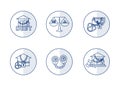 Finance. Vector illustration set of icons seizure of property, foreclosure