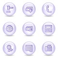 Finance web icons, glossy pearl series set 2